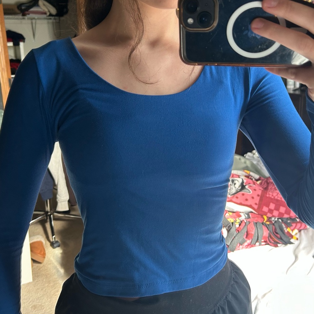 Cobalt Blue Long Sleeve Women's Top